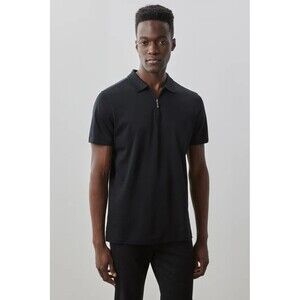 Robert Barakett "The Barakett Zip Polo" 100% Pima Cotton Men’s XXL Black Golf